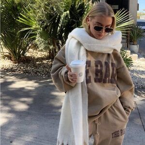 The Bar Varsity Sweatshirt and pants set chocolate chip